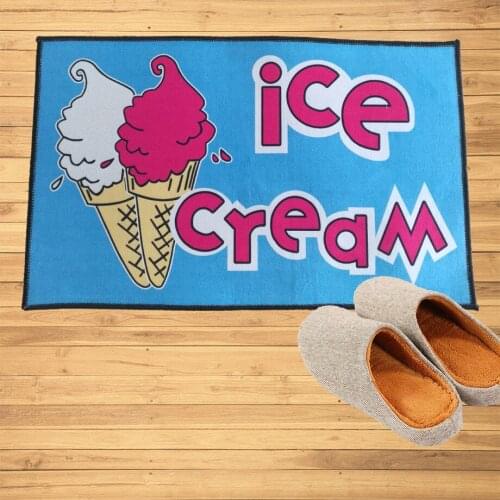 Ice Cream Hello Summer Doormat Entrance Welcome Mat Hallway Doorway Room Rugs Custom Floor Carpet