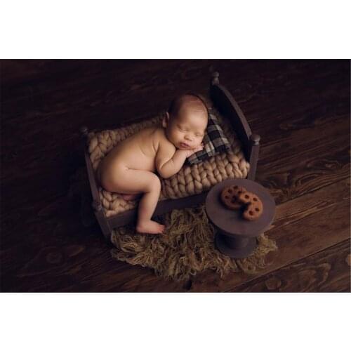 Newborn Posing Detachable Mini Bed Baby Photo Shooting Props Wooden Crib Infant Photograph Photography Accessories