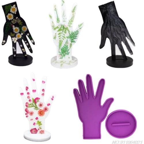 Hand-Shaped Jewelry Display Mold Earrings Bracelet Storage Silicone Mold Jewelry Stand Mold Craft Tools for DIY Decor Wholesales
