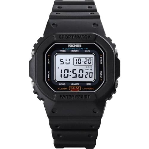 Time Secret Sports Luminous Waterproof Fashion Trend Digital Watches Retro Square Mens Watch Multifunctional Chronograph