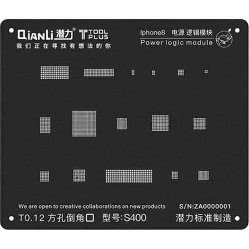 QianLi Black High Quality BGA Reballing Stencil For Phone 6 7 8 X Communication BaseBand Power Logic Module