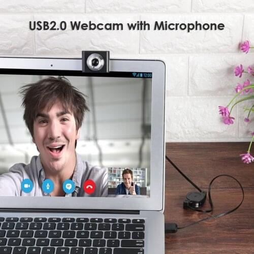 Manual Focusing USB Webcam Clip-On Web Camera with Microphone for PC Computer Desktops Live Broadcast Accessories Supplies