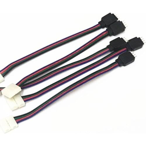 15cm 4 Pin 4pin 5050 3528 LED RGB Strip Extension Connector Cable Wire led strip Extension Cables Clip Wholesale&DropShip