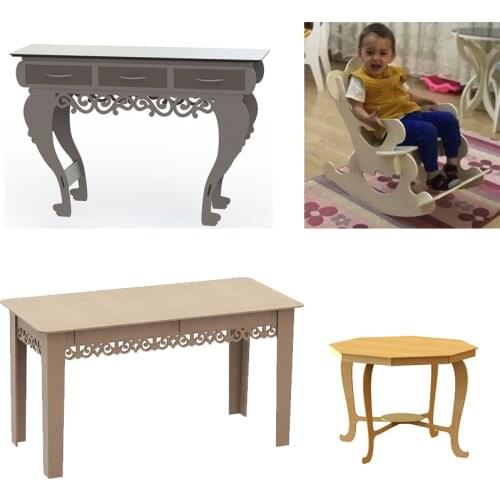 200 Art Furniture Drawings For CNC Laser Wood Cutting Vector Files