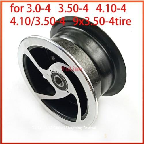 3.00-4 3.50-4 4.10-4 4.10/3.50-4 9x3.50-4'' wheel rim 4 inch alloy 6202 bearing hub fit MiNi Moto,ATV&Go Kart