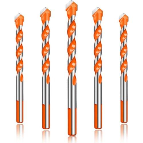6 Pcs Multi-Material Triangle Drill Bit Set for Tile Concrete Brick Glass Plastic Wood Stone 4-12mm