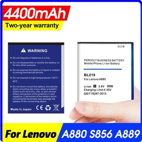4400mAh BL219 BL-219 Cell phone Battery Replacement for Lenovo A880 S856 A889 A890e S810t A850+ A916
