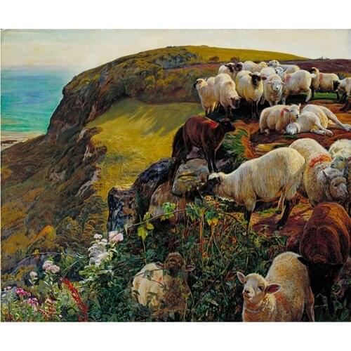 5D DIY Full Square Round Resin Diamond Painting Home Decoration "Sheep" Cross Stitch Embroidery Mosaic New Arrival Fall Decor