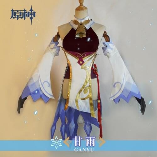 Anime Genshin Impact Ganyu Game Suit Lovely Uniform Sexy Dress Cosplay Costume Full Set Halloween Women Free shipping 2020 New