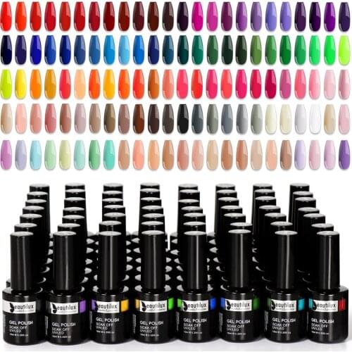 Beautilux Gel Nail Polish 001-120 Soak Off UV LED Semi Permanent Nails Gels Polish Nails Art Varnish Lacquer 10ml 120pcs/lot