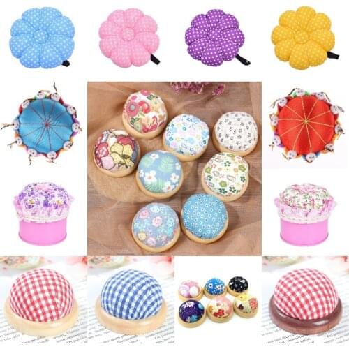 Sewing Pins Accessories Pumpkin Ball Shaped Needle Pin Cushion Pincushion Wrist Strap Stitch Needlework Mat DIY Craft Supplies