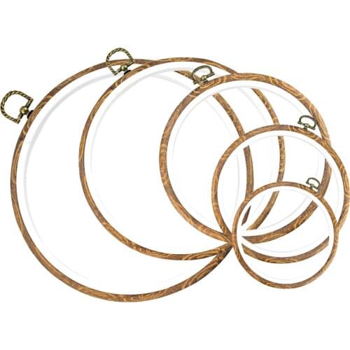 Wooden Ring DIY Needle Sewing Tool Craft Tool Cross Stitch Hoop Rubber plastic Vintage Round Embroidery Hoops Frame Cross Stitch