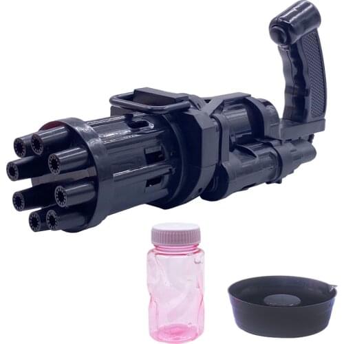 Kids Automatic Gatling Bubble Gun Toys Summer Soap Water Bubble Machine 2-in-1 Electric Bubble Machine For Children Gift Toys