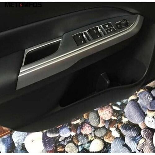 For Suzuki Vitara Escudo 2015 2016 2017 ABS Matte Window Lift Rises Cover Trim Inside Armrest Decoration Frame Inner Accessories