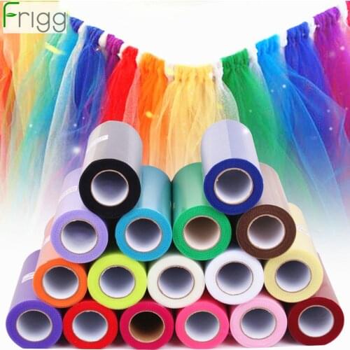 Frigg 15cm 25 Yard Organza Fabric Roll DIY Artificial Flowers Wedding Car Birthday Decoration Tulle Rolls Pom Poms Party Gifts