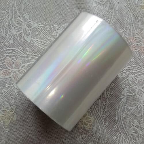 Holographic Foil Plain Transparent Foil Hot Stamping On Paper or Plastic 8cm x 120m/Lot DIY Package Box