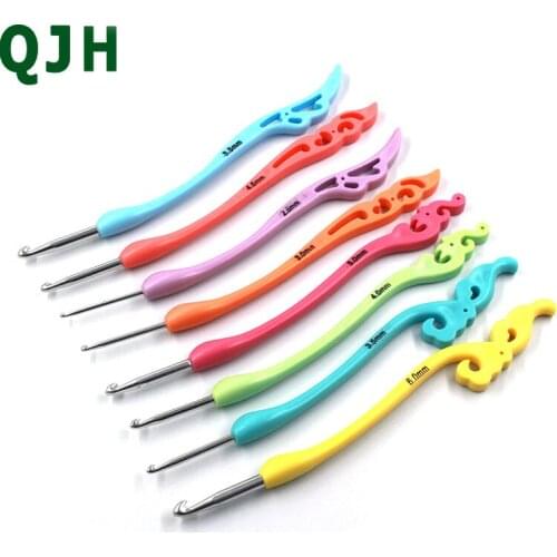 Sewing Tools Crochet hook Retro Style Plastic Crochet Needle Aluminum Alloy Knitting needles Supplies DIY Knitting Needle Crafts