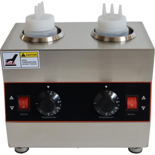 Commercial Electrice Triple Sauce Bottles Warmer Hot Cheese Chocolate 2 Bottles Warming Machine Dispenser Melter