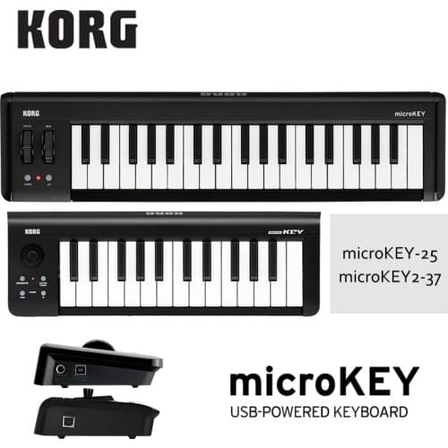 Korg microKEY25 microKEY2-37 Powerable USB MIDI Keyboard Controller Synthesizer Cable Drum Electric Digital Piano iPad mac pc