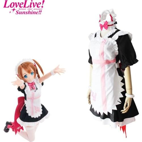 LoveLive! Honoka Kousaka Maid Cosplay Girls Lolita Dress Fancy Full Set Janpanese Anime Costume