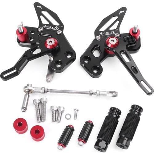 Motorcycle Adjustable Rearset Rear Set Footpegs Footrest Assembly For Kawasaki Z125 2016 2017 2018 Motorbike Spare Parts