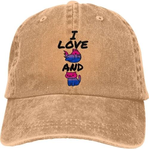 I Love Cock And Pussy-Bisexual Pride Baseball Cap Men Neko Atsume Kitty Collector Funny Games Caps colors Summer Snapback Caps