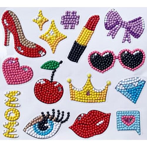 Diamond painting kits for kids Owl Shape Sticker DIY Animal Diamond Painting by Number Round Drill Paster Child Puzzle Gift