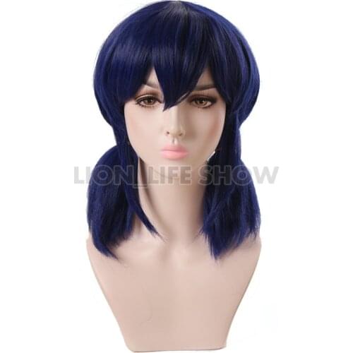 Wig Ladybug Cosplay Wig Dark Blue Cosplay Wig Heat Resistant Synthetic Hair + wig cap