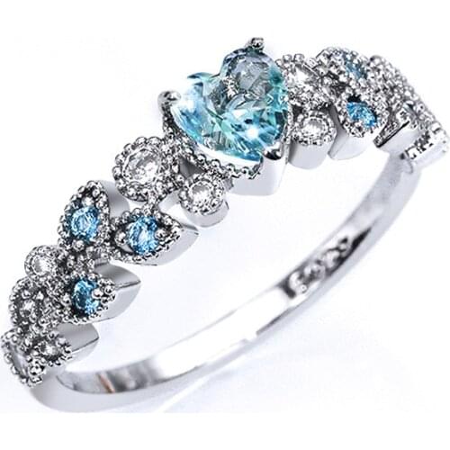 Simple Stylish Leave Shaped Women Finger Rings Shiny Pink Green CZ Crystal Party Ring Daily Wearable Female Statement Jewelry