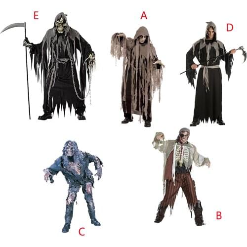 Realistic Halloween Costume Fancy Dress Outfit Party Scary Themed Party Suit Masquerade Horror Costume Men Women Adult Kids Gift