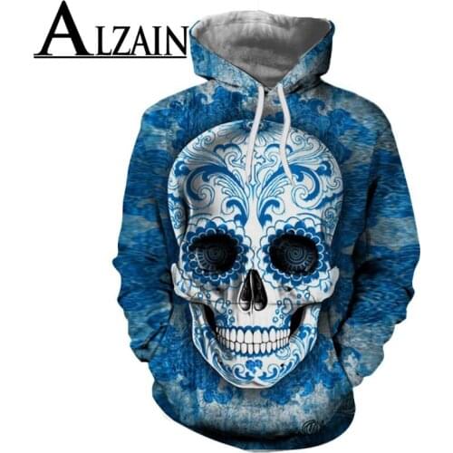 Red/Black/Blue Flame Skull Hoodies 3D Sweatshirts Men Women Hooded Loose Tracksuits Autumn Winter Coat Streetwear Jackets Hoodie