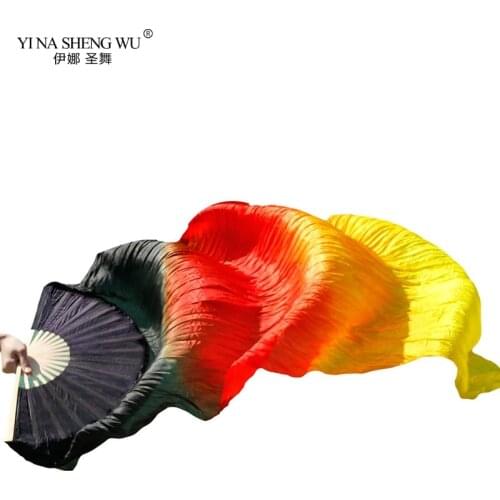 1 Piece Imitation Silk Colorful Belly Dance Fan Handmade Fan For Kids/Women Bellydance Long Fan Chinese Dance Fan Veil 22 Colors