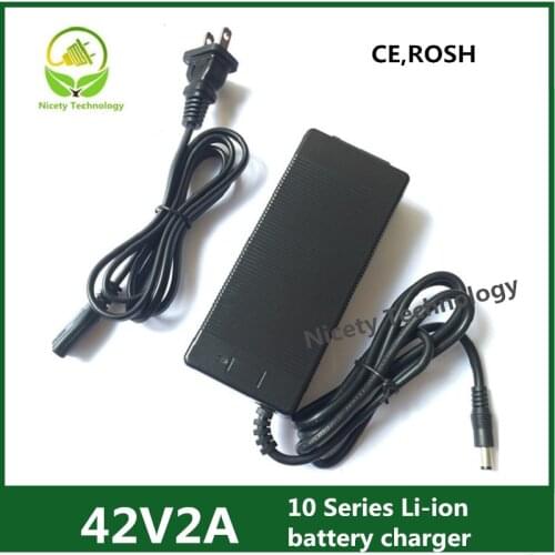 42V2A high quanlity lithium battery charger 36V Li-ion&li-po battery charger for ebike with DC5.5*2.1&5.5*2.5 CEcertification