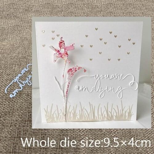 XLDesign Craft Metal Cutting Die cut die you are amazing letter scrapbooking Album Paper Card Craft Embossing Die Cuts