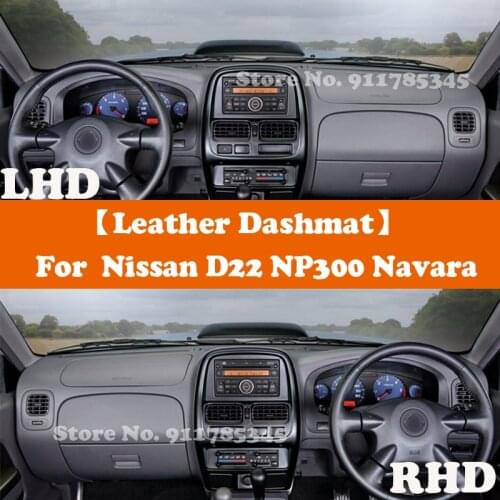 Suede Leather Dashmat Car-Styling Dashboard Cover Pad Sunshade Accessories For Nissan NP300 D22 Navara PICKUP LHD RHD
