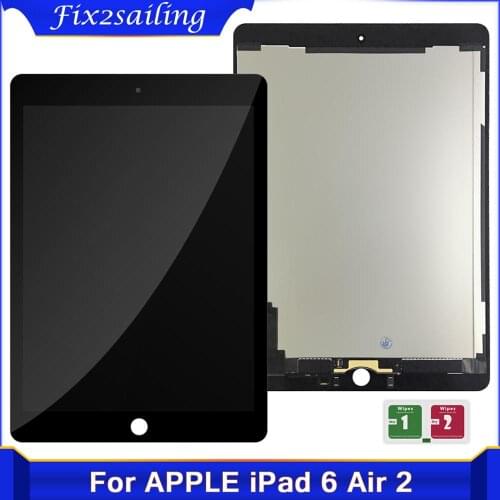 9.7" inch LCD For Apple iPad 6 Air 2 LCD Display Touch Screen Digitizer Panel Assembly Replacement For iPad 6 A1567 A1566 LCD