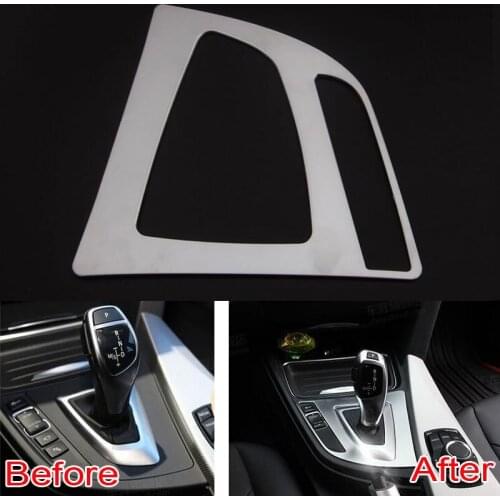 1pc Car Interior ABS Gear Box Shift Shifter Trim Cover Transfer Frame Decoration For BMW 3 Series F30 F35 320 2014 Car Styling
