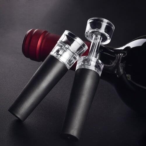 1Pc Vacuum Wine Bottle Opener Stopper Portable Pressure Cork Pops Pumps Wine Preserver Household Drinking Accessories Bar Tools