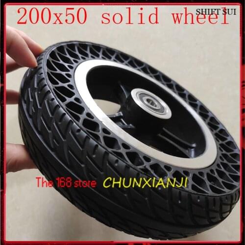 200x50 Honeycomb Wheel Tyre With Alloy Hub 8 Inch Solid Tire Stab-proof, Wear-resistant And Non Inflatable 200*50 Tyre