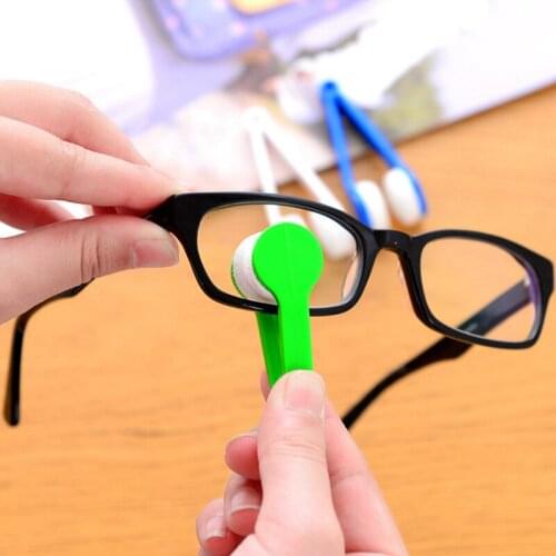 5 Colors Mini Microfiber Two-side Sunglasses Brush Eyeglass Cleaner Brush Spectacles Rub Cleaner Glasses Clean Tool Small Brush
