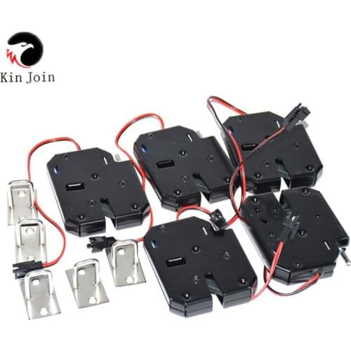 5PCS Hot Sale Simple 12v Electromagnetic Cabinet Lock Electrical Control Lock Cabinet Storage Lock Carbon Steel Black Padlock