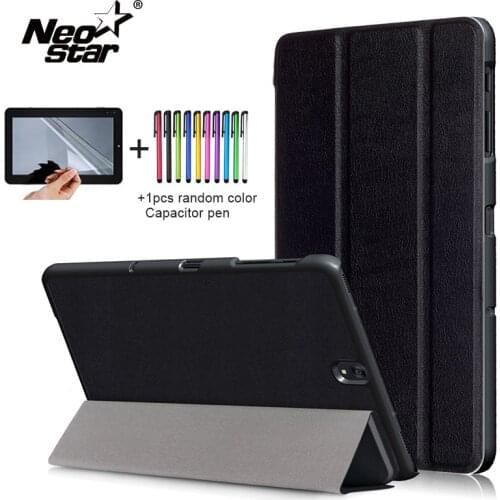 9.7 Inch Fashion PU Leather Case Folding Folio Case For Samsung TAB S3 9.7 T820,T825 Protector Cover+Screen Protector+Stylus Pen