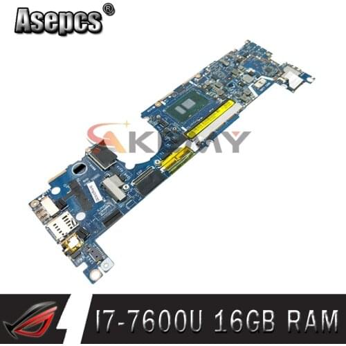 Akemy For Dell Latitude 5289 Laptop Motherboard 7DCRR 07DCRR CN-07DCRR LA-E111P With I7-7600U CPU 16GB RAM MB 100% Tested