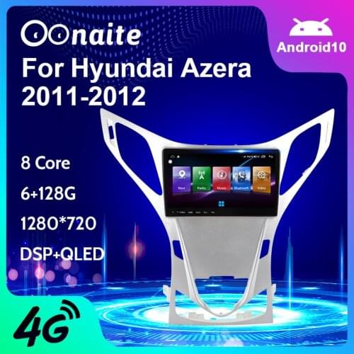 Android 10 Car Radio 6+128G Automotivo Head Unit For Hyundai Azera 2011-2012 Car DVD Player Auto GPS Navigation Stereo