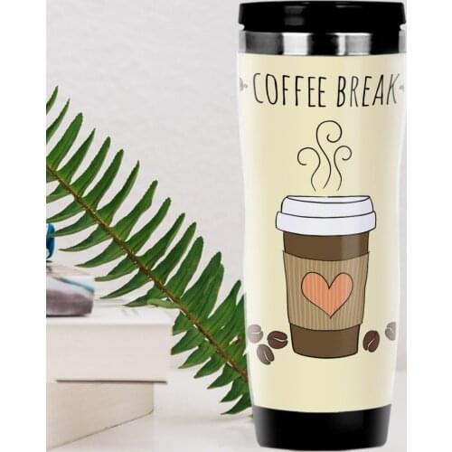 BK Gift Coffee Design Steel Thermos Bardak-38
