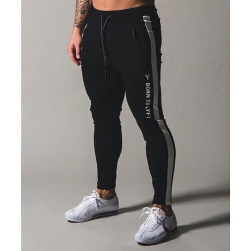 Pants New sweatpants Mens solid workout bodybuilding clothing casual Gyms fitness sweatpants joggers trousers Pencil pants