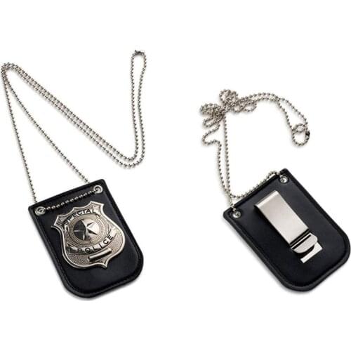 Children Cosplay Toy America Police Role Play Toy Dress Up Pretend Play America Police Special Badge With Chain And Belt Clip