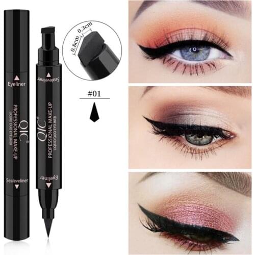 1PC Double-ended Eyeliner Pencil Seal Stamp Waterproof Long Lasting Quick Dry Liquid Eyeliner Pen Women Eye Cosmetic TSLM1