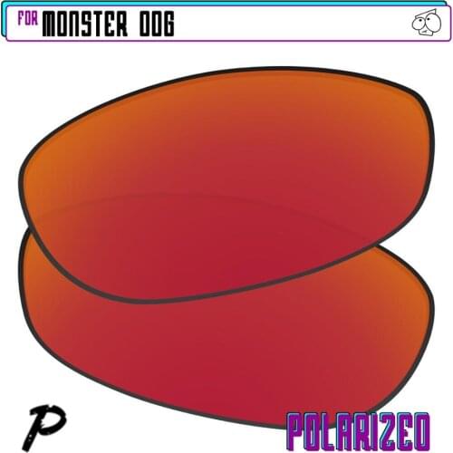 EZReplace Polarized Replacement Lenses for - Oakley Monster Dog Sunglasses - Red P