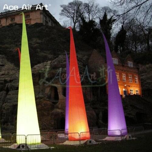 Hot sale inflatable cones,air column,cone pillars with colorful and changeable led lights for events decoration carpet entrance